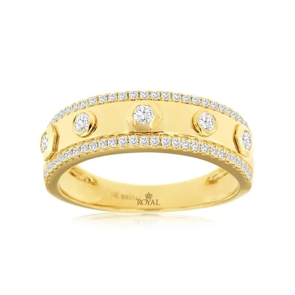 14K Yellow Gold Gypsy Bezel Diamond Ring Size 7 Quality Gem LLC Bethel, CT