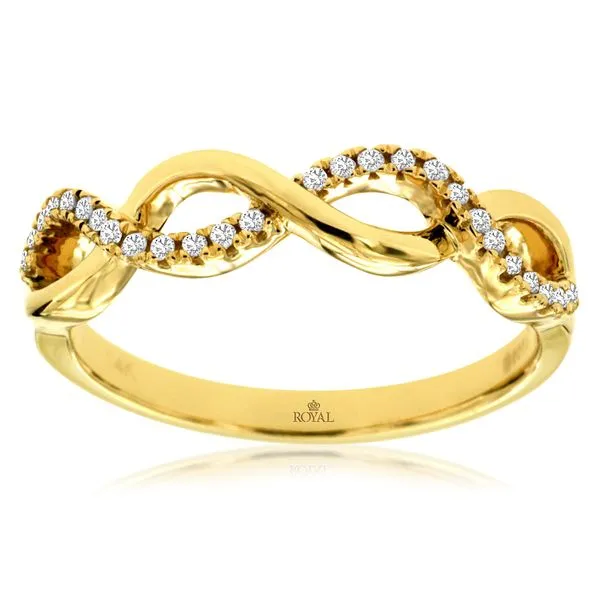 14K Yellow Gold Diamond Infinity Ring Size 5.5 Quality Gem LLC Bethel, CT