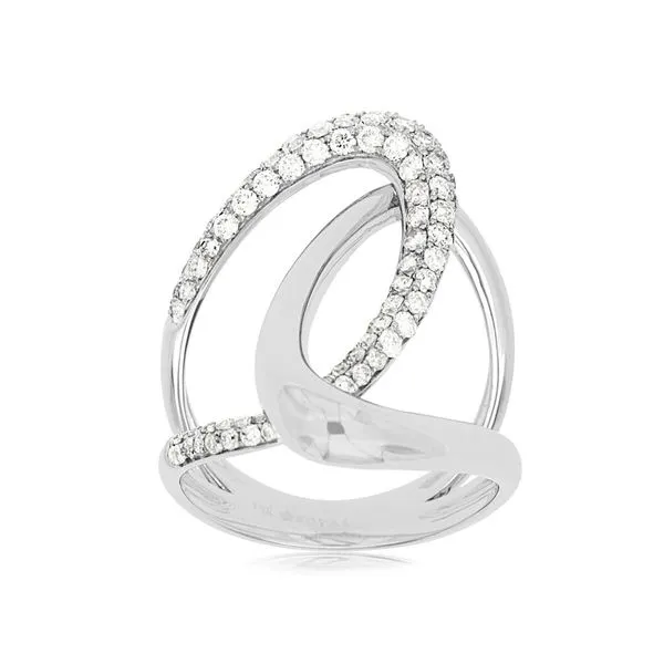 14K White Gold Diamond Freeform Ring Size 7 Quality Gem LLC Bethel, CT