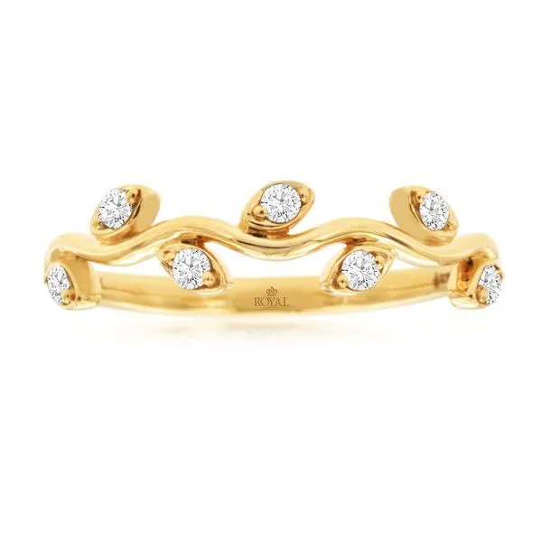 14K Yellow Gold Diamond Vine Ring Size 6.75 Quality Gem LLC Bethel, CT