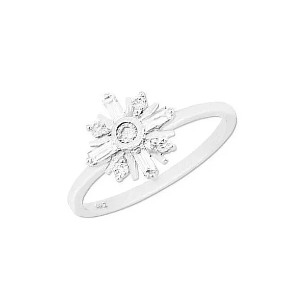 14K White Gold Diamond Burst Ring Size 6.75 Quality Gem LLC Bethel, CT