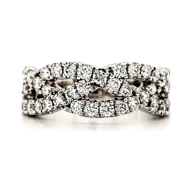 14K White Gold Diamond Crossover Ring Size 6.5 Quality Gem LLC Bethel, CT
