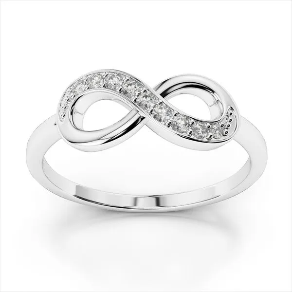 14K White Gold Infinity Diamond Ring Size 6.75 Quality Gem LLC Bethel, CT