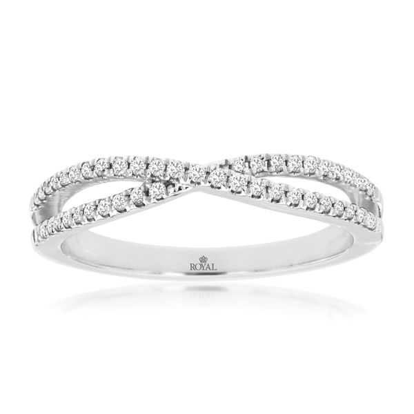 14K White Gold Diamond Crossover Ring Size 6.75 Quality Gem LLC Bethel, CT
