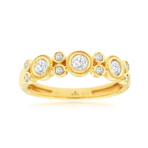 14K Yellow Gold Diamond Bezel Ring Size 6.75 Quality Gem LLC Bethel, CT