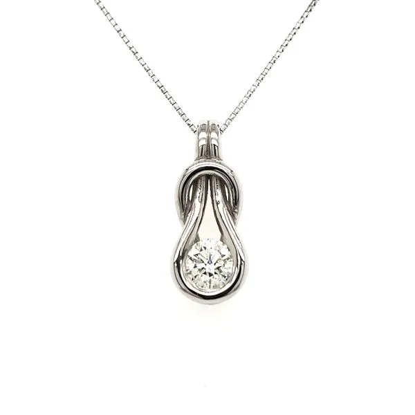 14K White Gold Diamond Pendant Quality Gem LLC Bethel, CT