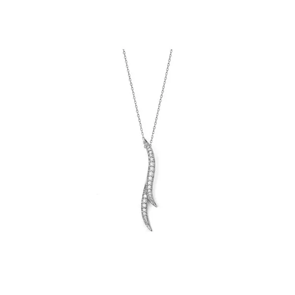 14K White Gold Breeze Diamond Pendant Image 4 Quality Gem LLC Bethel, CT
