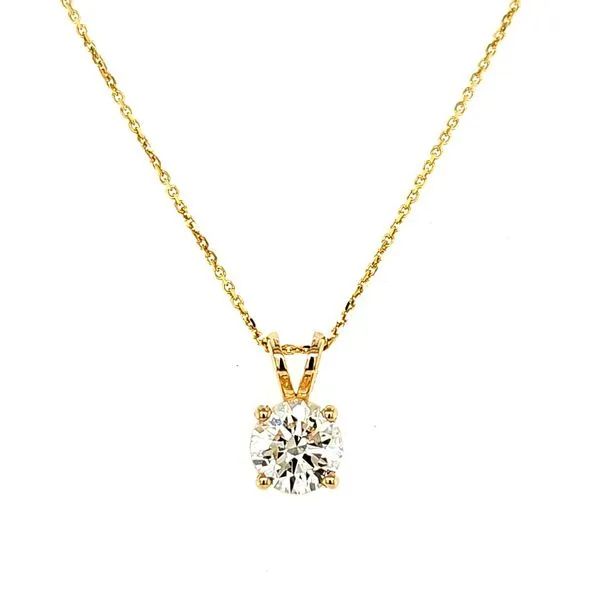 14K Yellow Gold 1 Carat Diamond Pendant Quality Gem LLC Bethel, CT