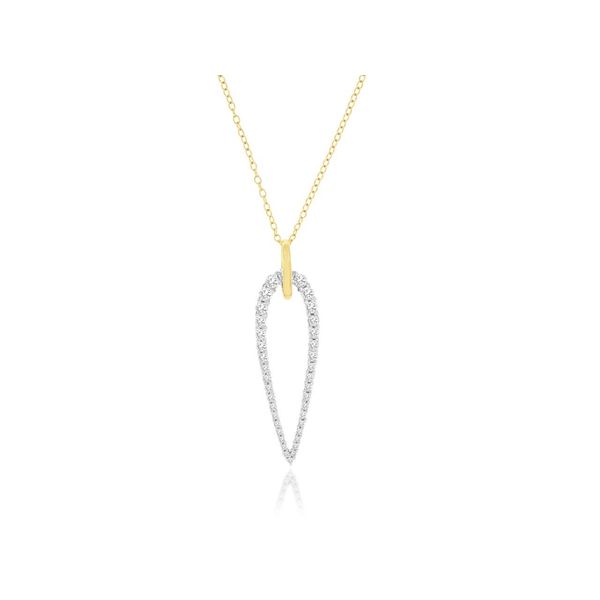 14K Yellow Gold Diamond Point Pendant Quality Gem LLC Bethel, CT