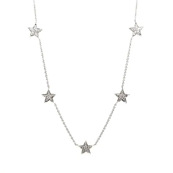 14K White Gold Seven Star Station Necklace Quality Gem LLC Bethel, CT