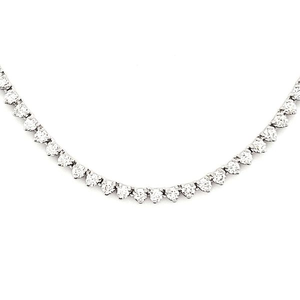 14K White Gold Diamond Riviera Necklace Quality Gem LLC Bethel, CT