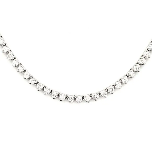14K White Gold Diamond Riviera Necklace 5.60ct Quality Gem LLC Bethel, CT