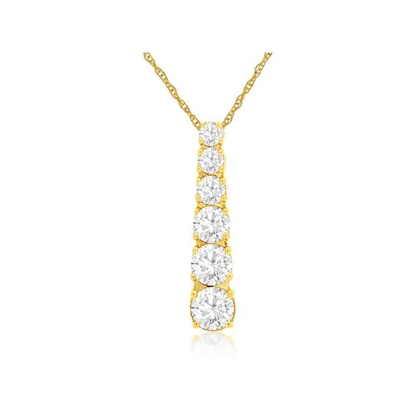 14K Yellow Gold Graduated Diamond Necklace Quality Gem LLC Bethel, CT