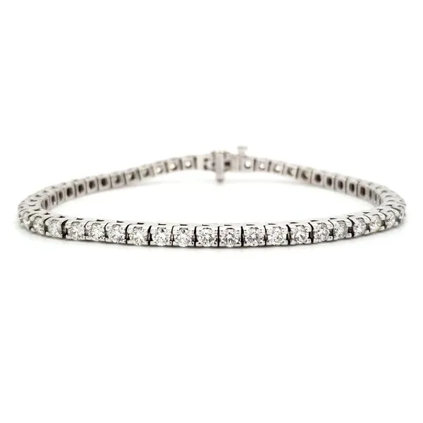 14K White Gold 3.52ct Diamond Tennis Bracelet Quality Gem LLC Bethel, CT