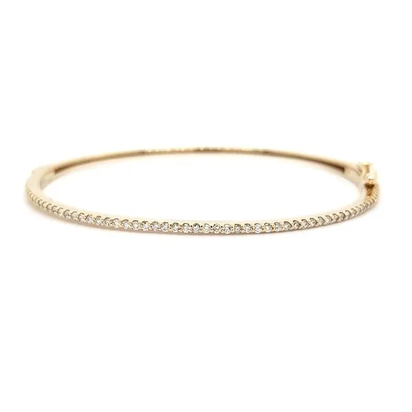 14K Yellow Gold Diamond Bangle Bracelet Quality Gem LLC Bethel, CT