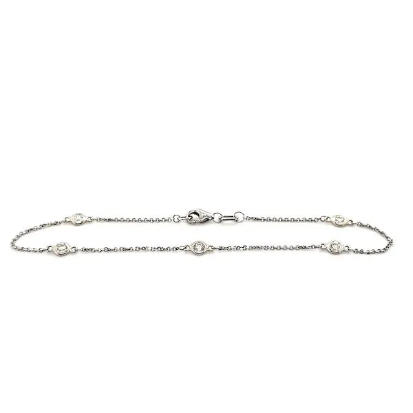 14K White Gold Diamond by the Yard Bracelet Quality Gem LLC Bethel, CT
