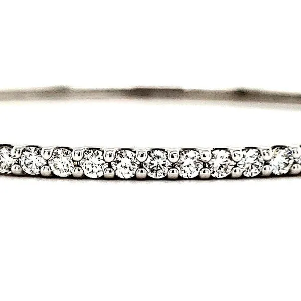 14K Yellow Gold Diamond Bangle Bracelet Image 2 Quality Gem LLC Bethel, CT