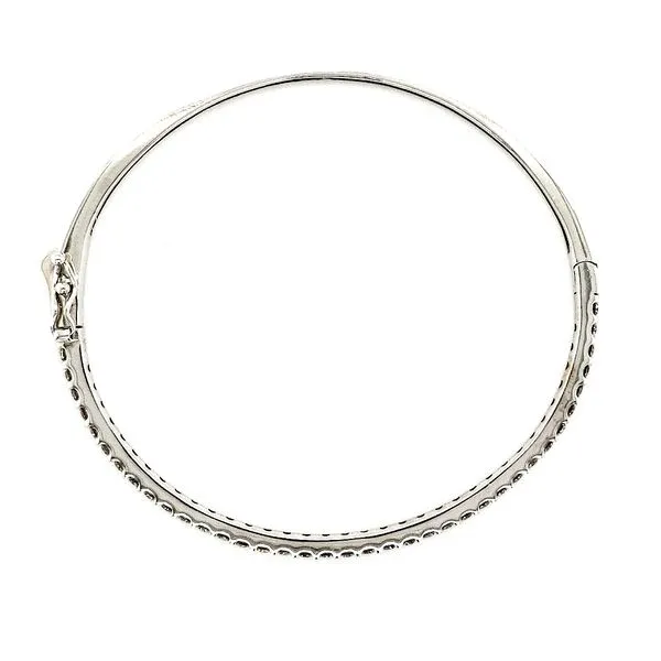 14K Yellow Gold Diamond Bangle Bracelet Image 3 Quality Gem LLC Bethel, CT