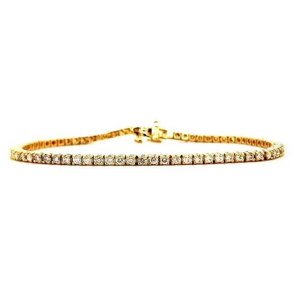 14K Yellow Gold 4 Prong Tennis Bracelet 2ct Length 7 Inches Quality Gem LLC Bethel, CT