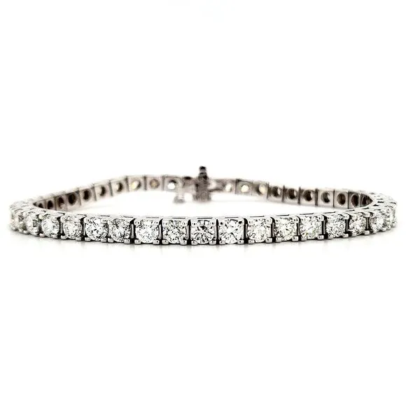 14K White Gold 4 Prong Tennis Bracelet length 7 Inches Image 2 Quality Gem LLC Bethel, CT