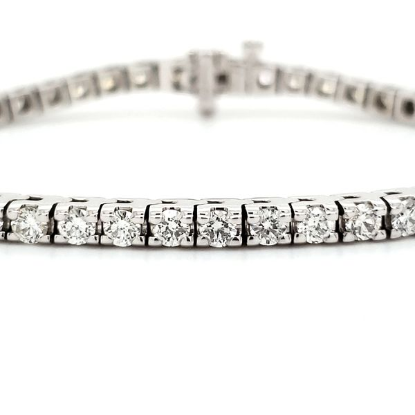 14K White Gold Classic Diamond Tennis Bracelet Quality Gem LLC Bethel, CT