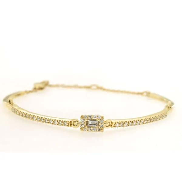 14K Yellow Gold Diamond Bracelet Length 6-7 Inches Adjustable Quality Gem LLC Bethel, CT