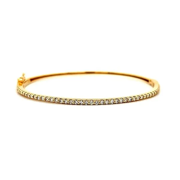 14K Yellow Gold Diamond Bangle Bracelet Quality Gem LLC Bethel, CT