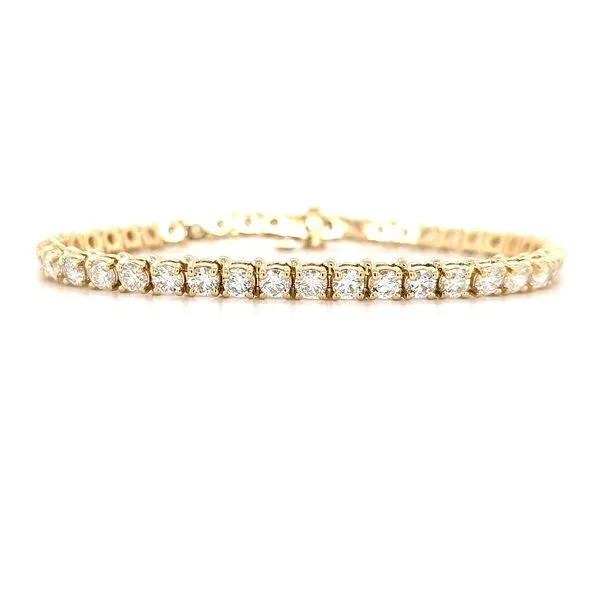 14K Yellow Gold 8.04 Carat Diamond Tennis Bracelet Length 7 Inches Quality Gem LLC Bethel, CT