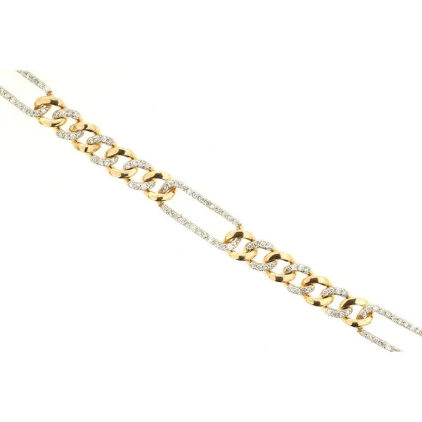 14K Yellow Gold Cuban Paperclip Diamond Bracelet Length 7.25 Inches Quality Gem LLC Bethel, CT