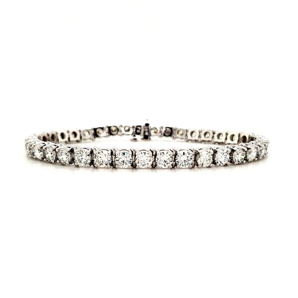 14K White Gold Diamond Bracelet Length 7 Inches Quality Gem LLC Bethel, CT