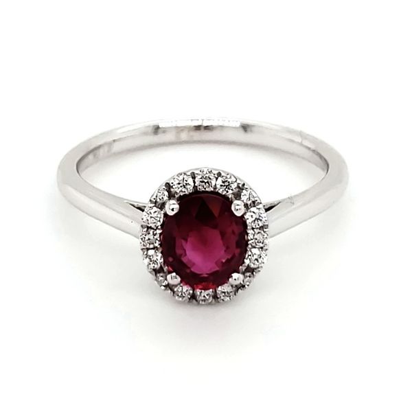 18K White Gold Ruby & Diamond Ring Quality Gem LLC Bethel, CT