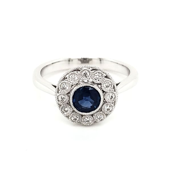 14K White Gold Sapphire & Diamond Ring Quality Gem LLC Bethel, CT