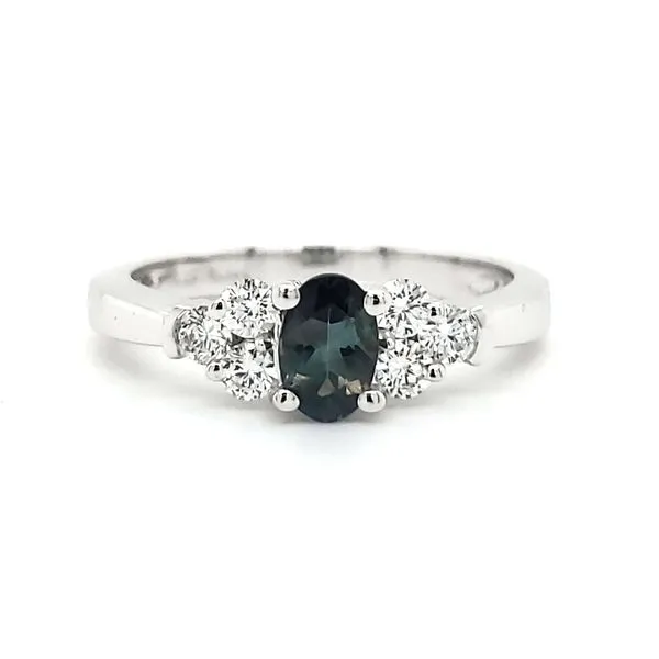 14K White Gold Alexandrite & Diamond Ring Quality Gem LLC Bethel, CT