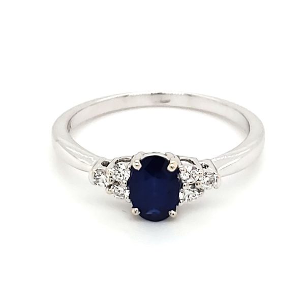14K White Gold Sapphire & Diamond Ring Quality Gem LLC Bethel, CT