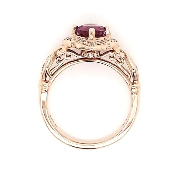 14K Rose Gold Pink Tourmaline & Diamond Ring Image 4 Quality Gem LLC Bethel, CT
