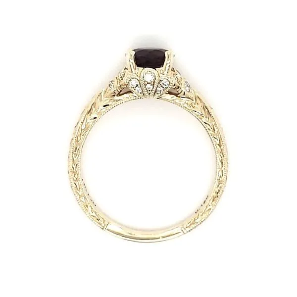 14K Yellow Gold Pink Tourmaline & Diamond Ring Image 3 Quality Gem LLC Bethel, CT