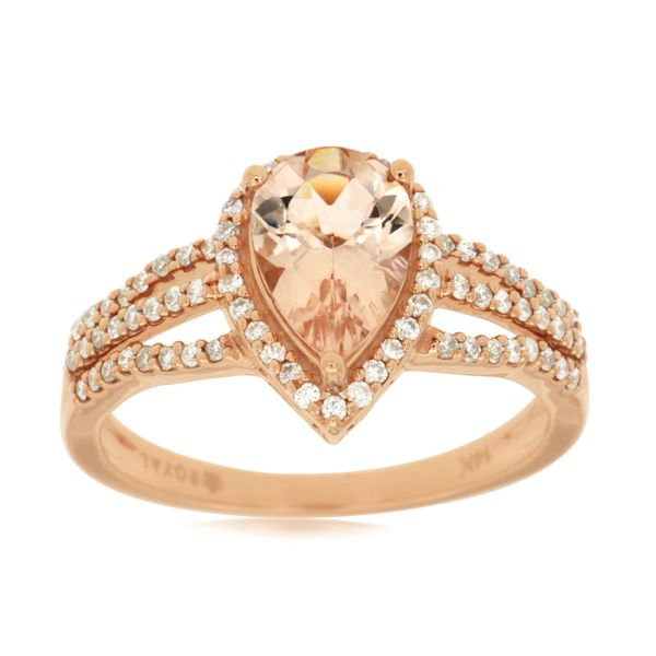 14K Rose Gold Morganite & Diamond Ring Quality Gem LLC Bethel, CT