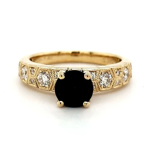 14K Yellow Gold Sapphire & Diamond Ring Quality Gem LLC Bethel, CT