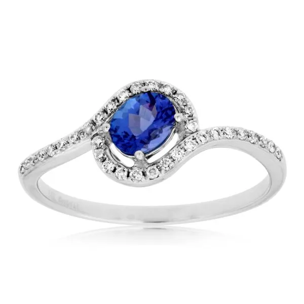 14K White Gold Tanzanite and Diamond Ring Quality Gem LLC Bethel, CT