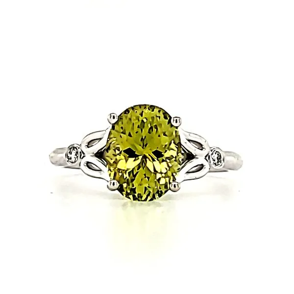 14K White Gold Chrysoberyl & Diamond Ring Quality Gem LLC Bethel, CT