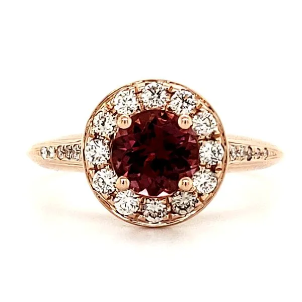 14K Rose Gold Pink Tourmaline and Diamond Ring Size 6 Quality Gem LLC Bethel, CT