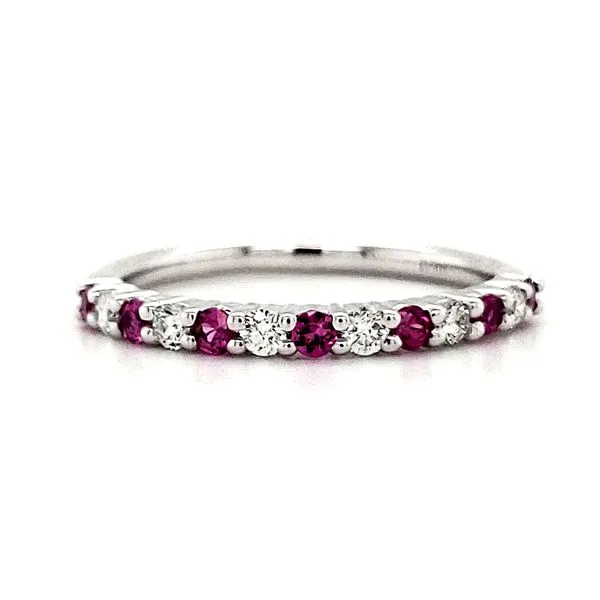 14K White Gold Pink Sapphire and Diamond ring Size 6.75 Quality Gem LLC Bethel, CT