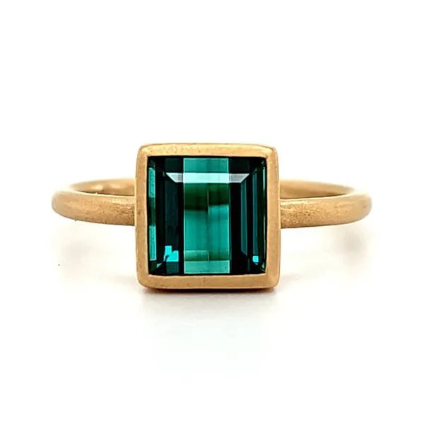 14K Yellow Gold Green Tourmaline Bezel Ring Size 6.5 Quality Gem LLC Bethel, CT