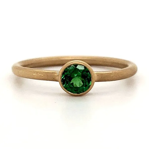 14K Yellow Gold Bezel Set Emerald Ring Size 6.5 Quality Gem LLC Bethel, CT