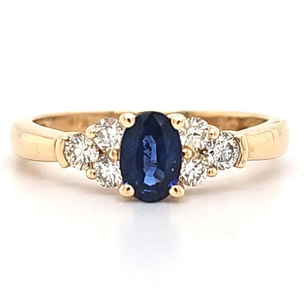 14K Yellow Gold Sapphire and Diamond Ring Quality Gem LLC Bethel, CT