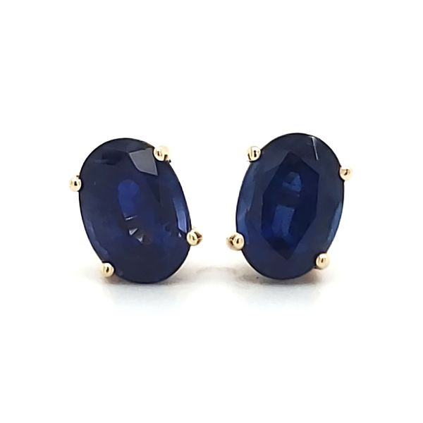 14K Yellow Gold Sapphire  Stud Earrings 001 210 02804 