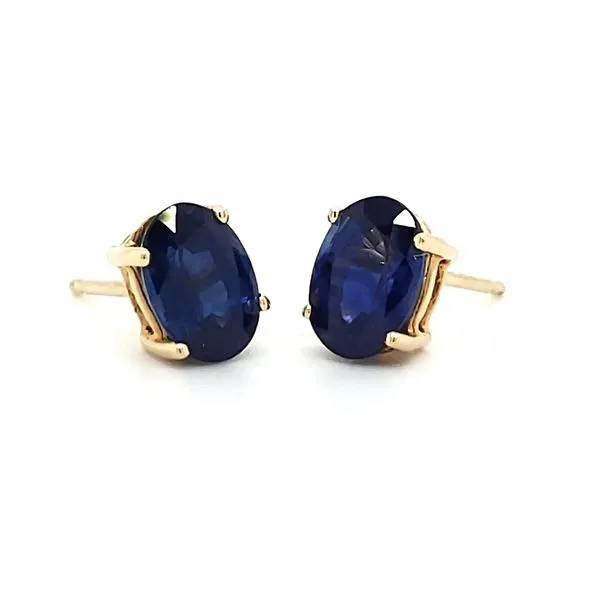 14K Yellow Gold Sapphire Stud Earrings Quality Gem LLC Bethel, CT
