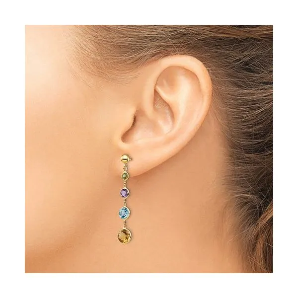 Yellow gold clearance gemstone earrings