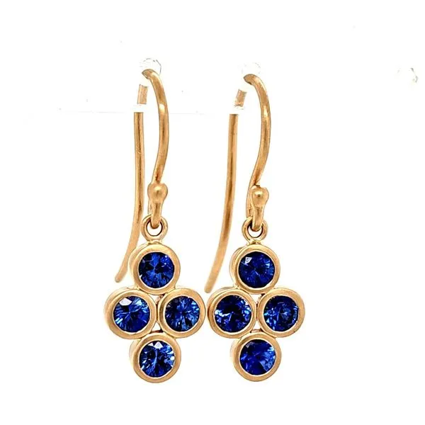 14K Yellow Gold Sapphire Dangle Earrings Quality Gem LLC Bethel, CT