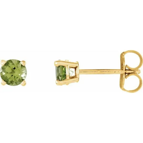 14K Yellow Gold Peridot Stud Earrings Quality Gem LLC Bethel, CT